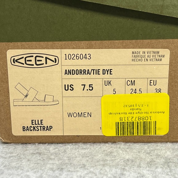 KEEN Elle Backstrap Summer Outdoor Sandal - Andorra/Tie Dye -Women Size 7.5 *NEW - Picture 11 of 15
